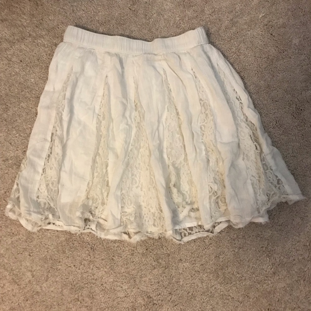 White lace skirt